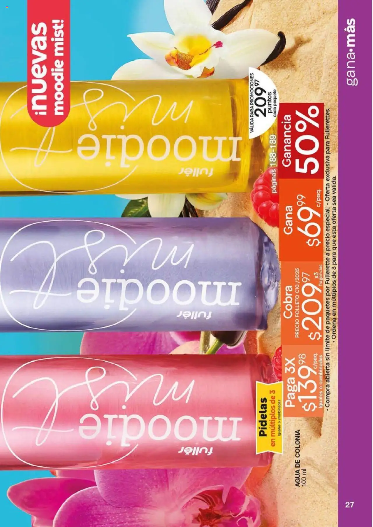 Nuevas ofertas de Fuller válidas en toda la República Mexicana desde el 20.08.2025. ¡Encuentra las mejores ofertas en Fuller - Revista Gana Más C10 2025! | Página: 27 | Productos: Agua
