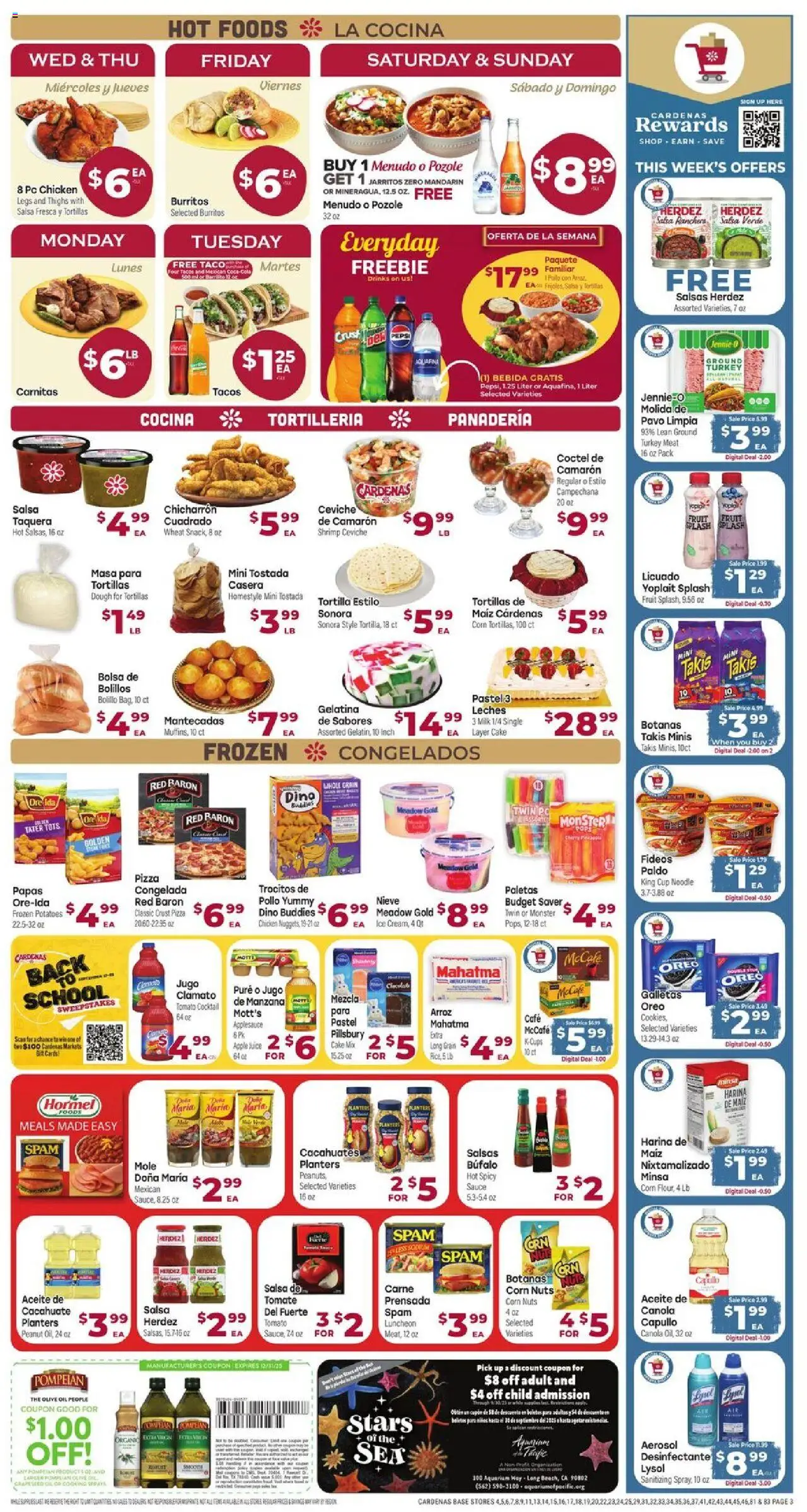 Cardenas Weekly Ad - CA - valid from 17.09.2025 | Page: 3 | Products: Oil, Pizza, Juice, Nuts