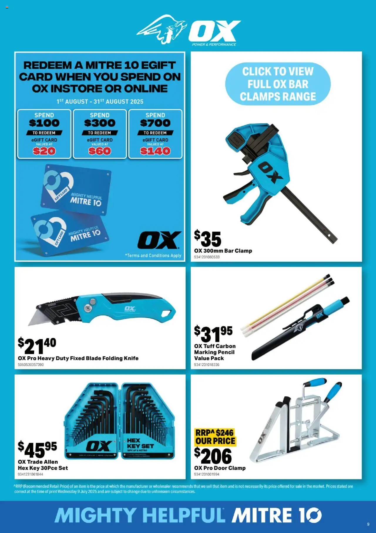 Mitre 10 catalogue - valid from 13.08.2025 | Page: 9 | Products: Door, Pencil