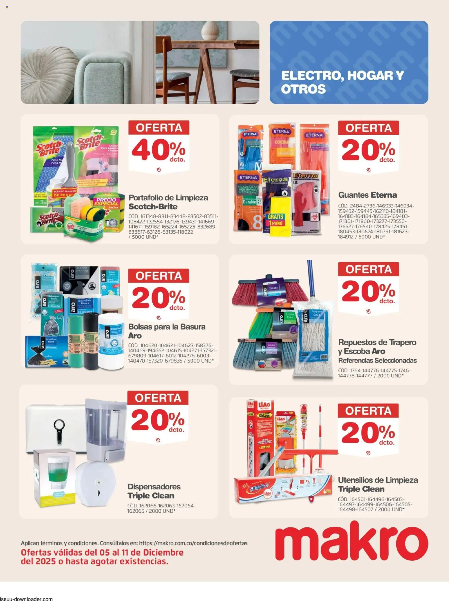 Makro revista - valida desde el 05.12.2025 | Página: 30 | Productos: Escoba, Guantes, Rodillo, Cocina