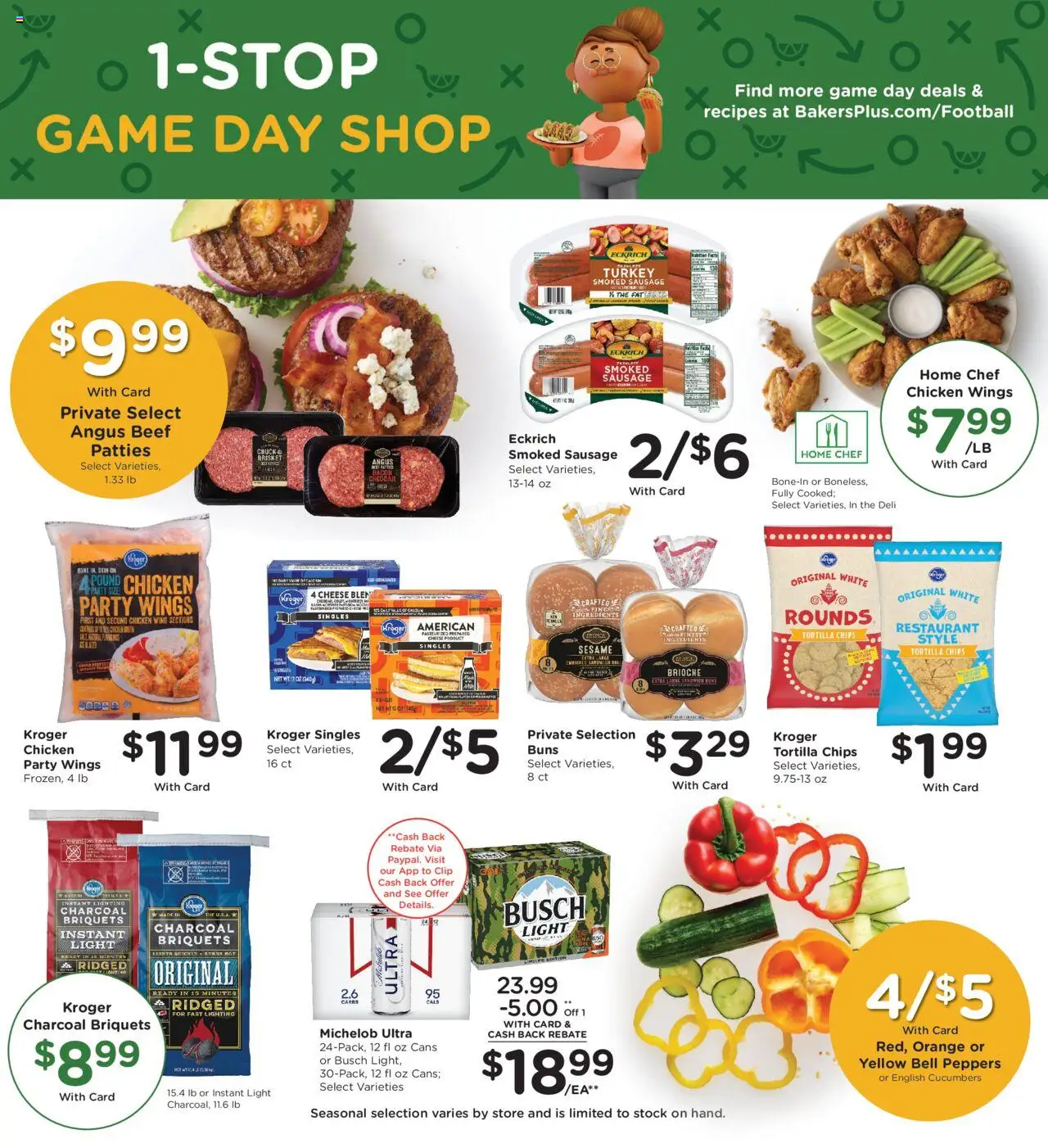 Baker's Weekly Ad - NE - valid from 01.10.2025 | Page: 9 | Products: Cheese, Beef, Cucumbers, Sausage