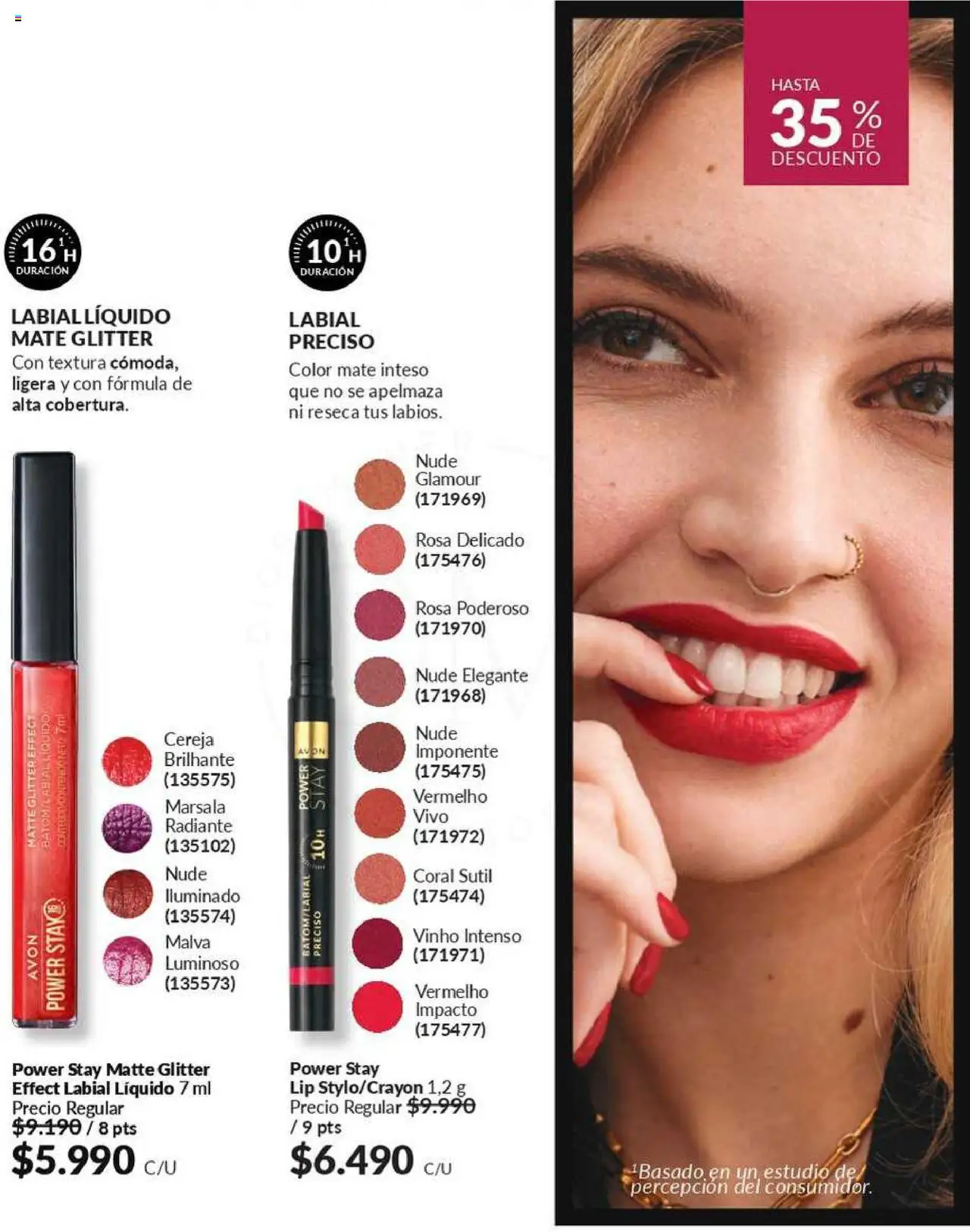 Catálogo Avon Campaña 12 │ válido desde el 22.07.2025 | Página: 12 | Productos: Glitter, Mate, Labial