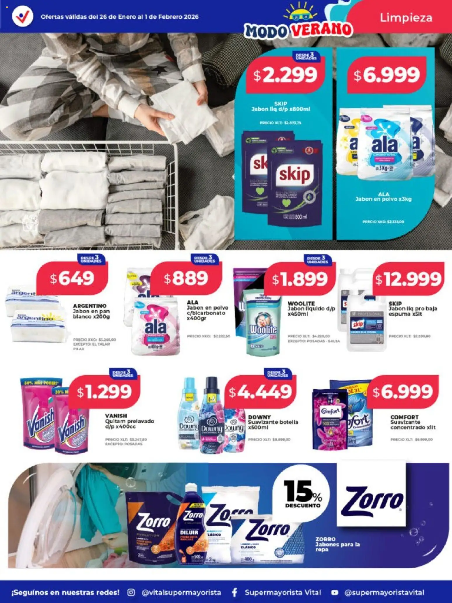 Vital - Ofertas - Laferrere  │ válido desde el 26.01.2026 | Página: 7 | Productos: Jabón, Jabón en polvo, Ropa, Suavizante