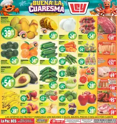 Vista previa de Casa Ley folleto Las ofertas de frutas y verdunas La Paz, BCS, nuevo folleto de la tienda, válido en México a partir del 28.02.2026