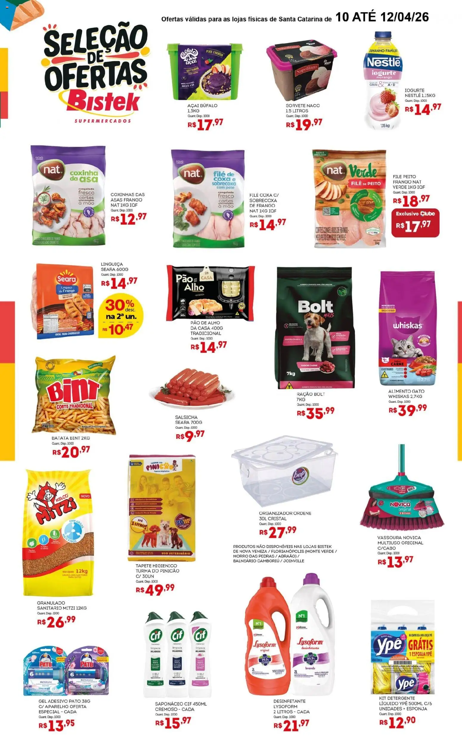 Bistek Supermercados Folheto - válido de 10.04.2026 | Página: 3 | Produtos: Alho, Esponja, Carne, Cálcio