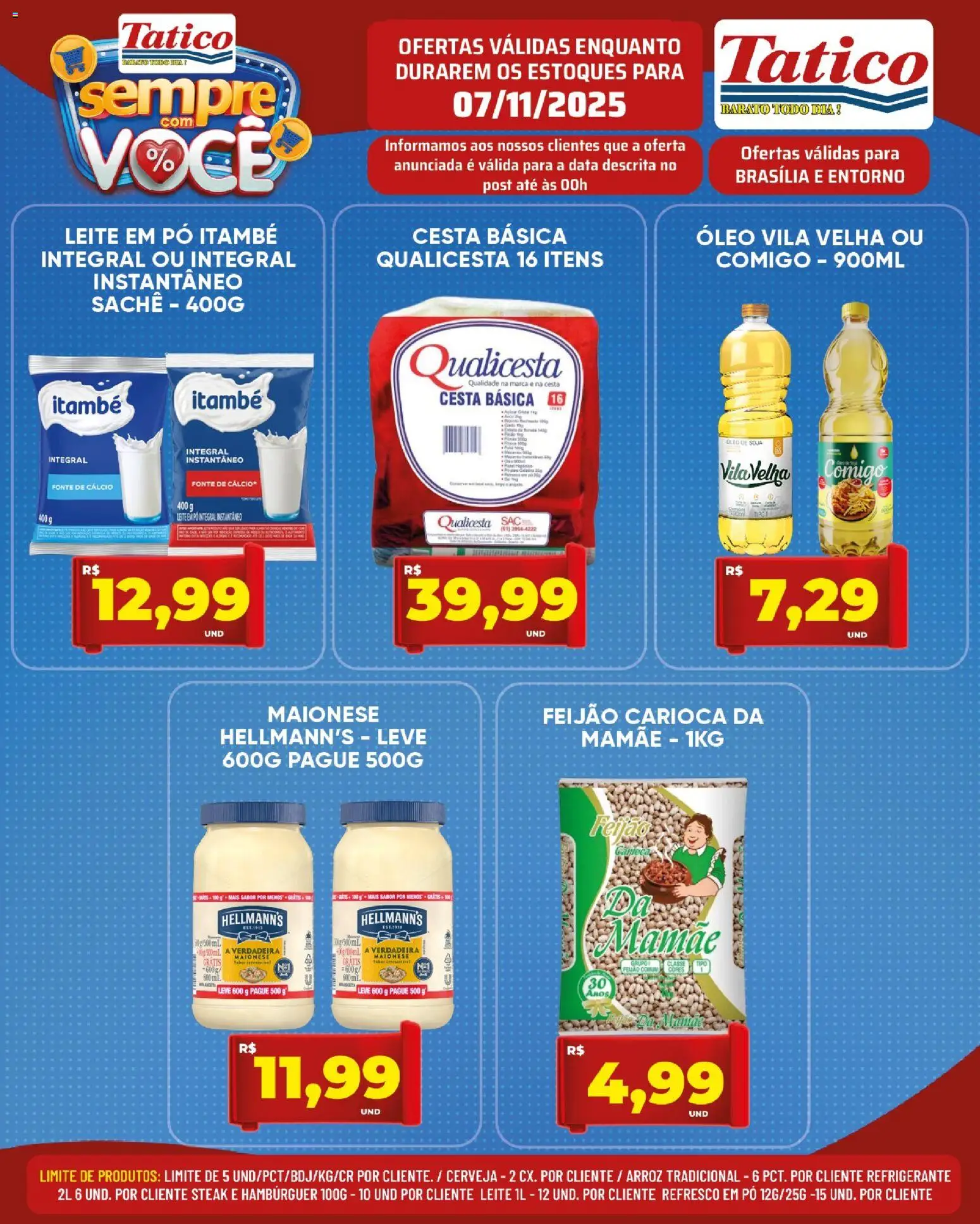 Tatico Folheto - válido de 07.11.2025 | Página: 3 | Produtos: Pó, Óleo, Arroz, Maionese