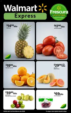 Vista previa de Walmart Express folleto Ofertas, nuevo folleto de la tienda, válido en México a partir del 03.02.2026