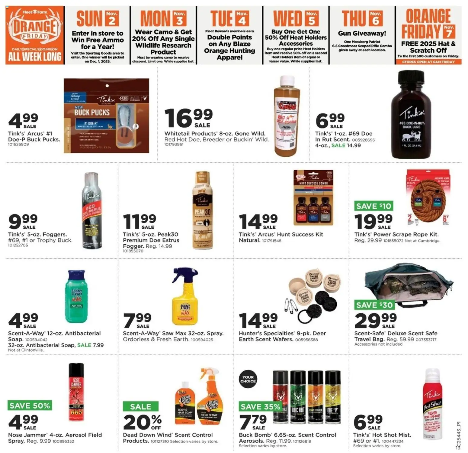 Mills Fleet Farm Hunt Week Rapid City - valid from 30.10.2025 | Page: 13 | Products: Safe, Soap, Hat, Gun