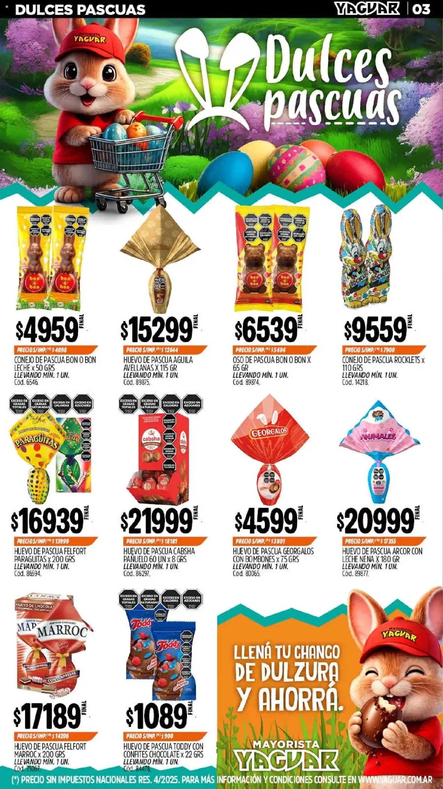 Yaguar - Oferta Semanal General Roca │ válido desde el 23.03.2026 | Página: 3 | Productos: Pañuelo, Bombones, Huevo, Chocolate