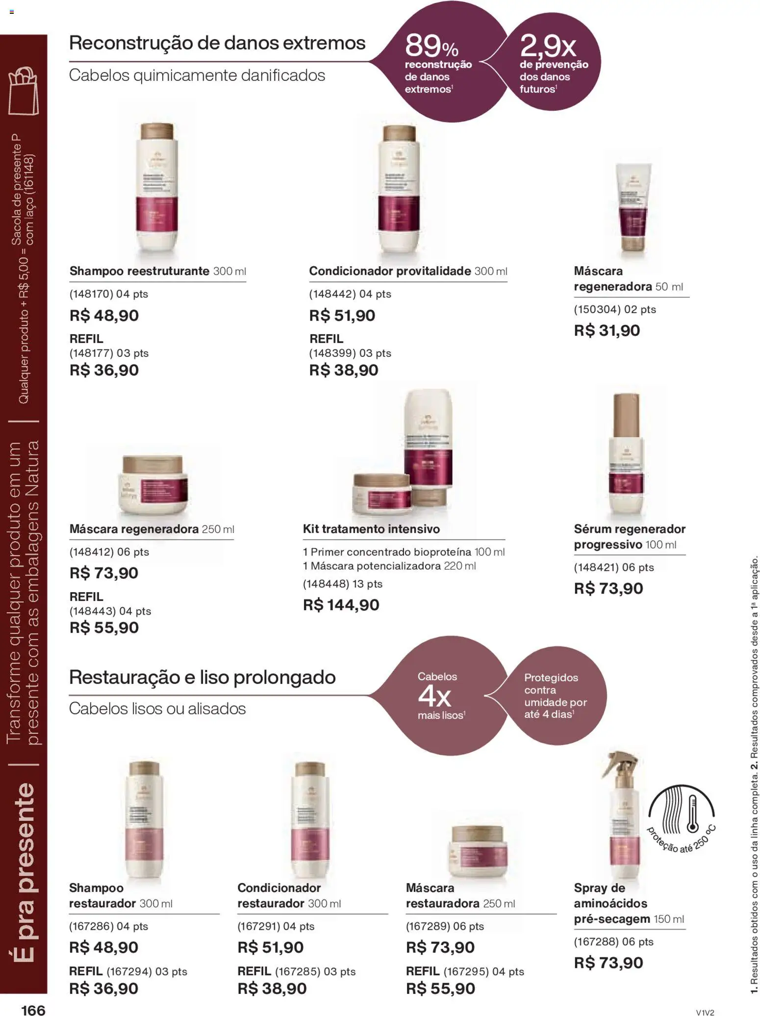 Natura Folheto - válido de 30.10.2025 | Página: 166 | Produtos: Shampoo, Condicionador, Sérum, Primer