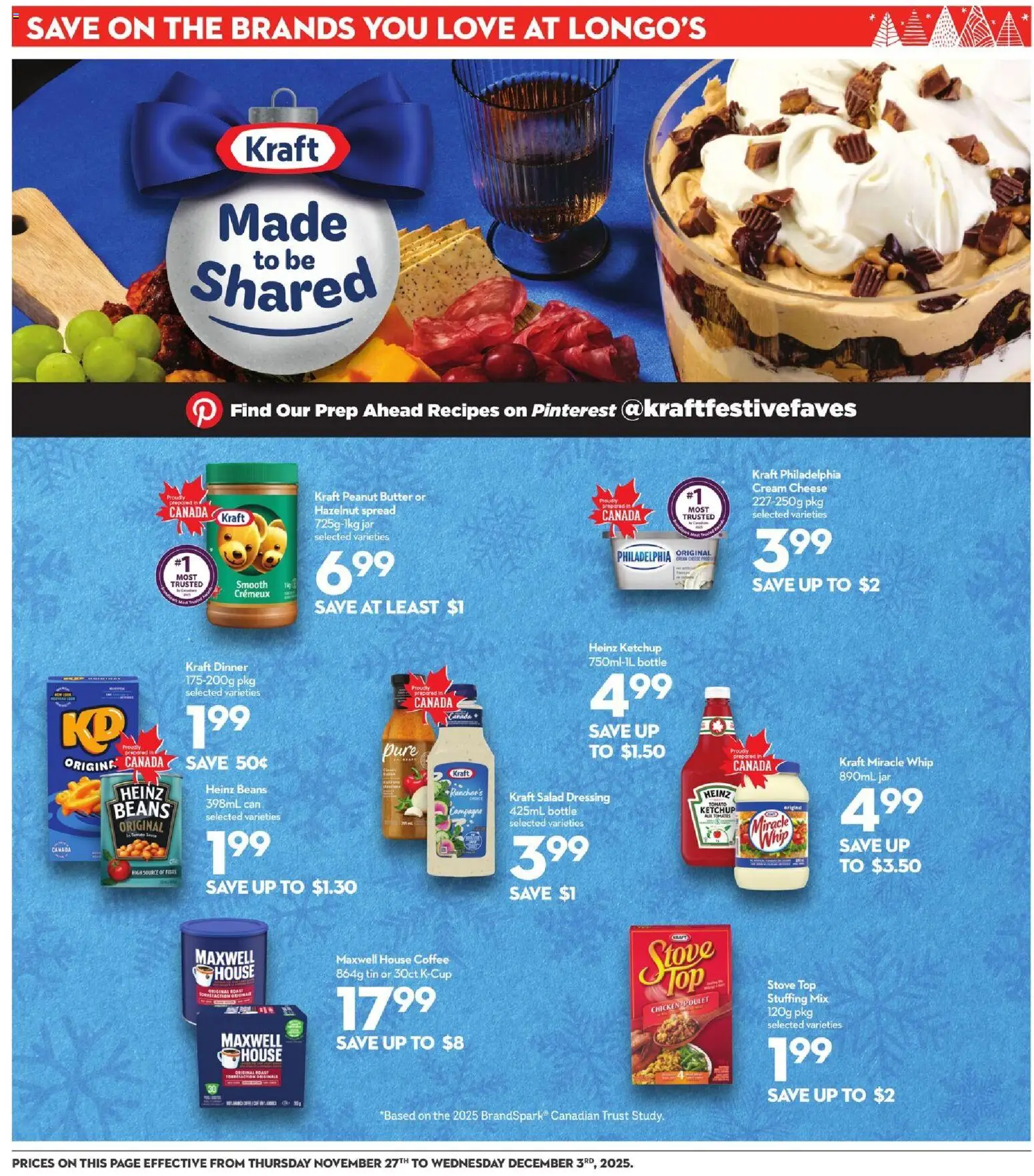 Longo's flyer valid from 27.11.2025 | Page: 20 | Products: Cream, Salad, Butter, Coffee