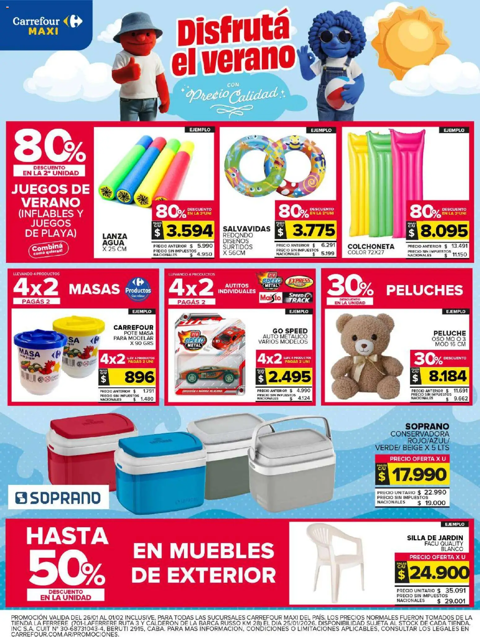 Carrefour Maxi catálogo │ válido desde el 26.01.2026 | Página: 25 | Productos: Conservadora, Silla, Colchoneta, Agua