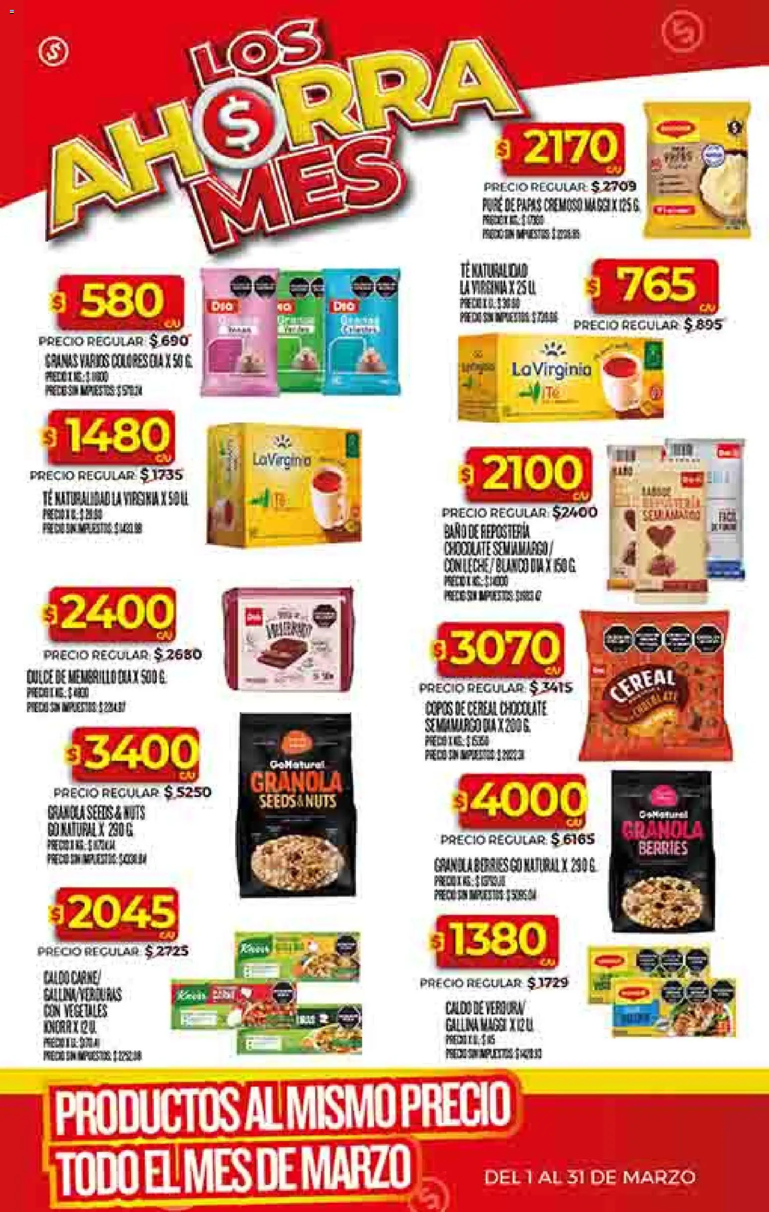 Supermercado DIA Ofertas │ válido desde el 25.03.2026 | Página: 34 | Productos: Copos, Baño, Chocolate, Té