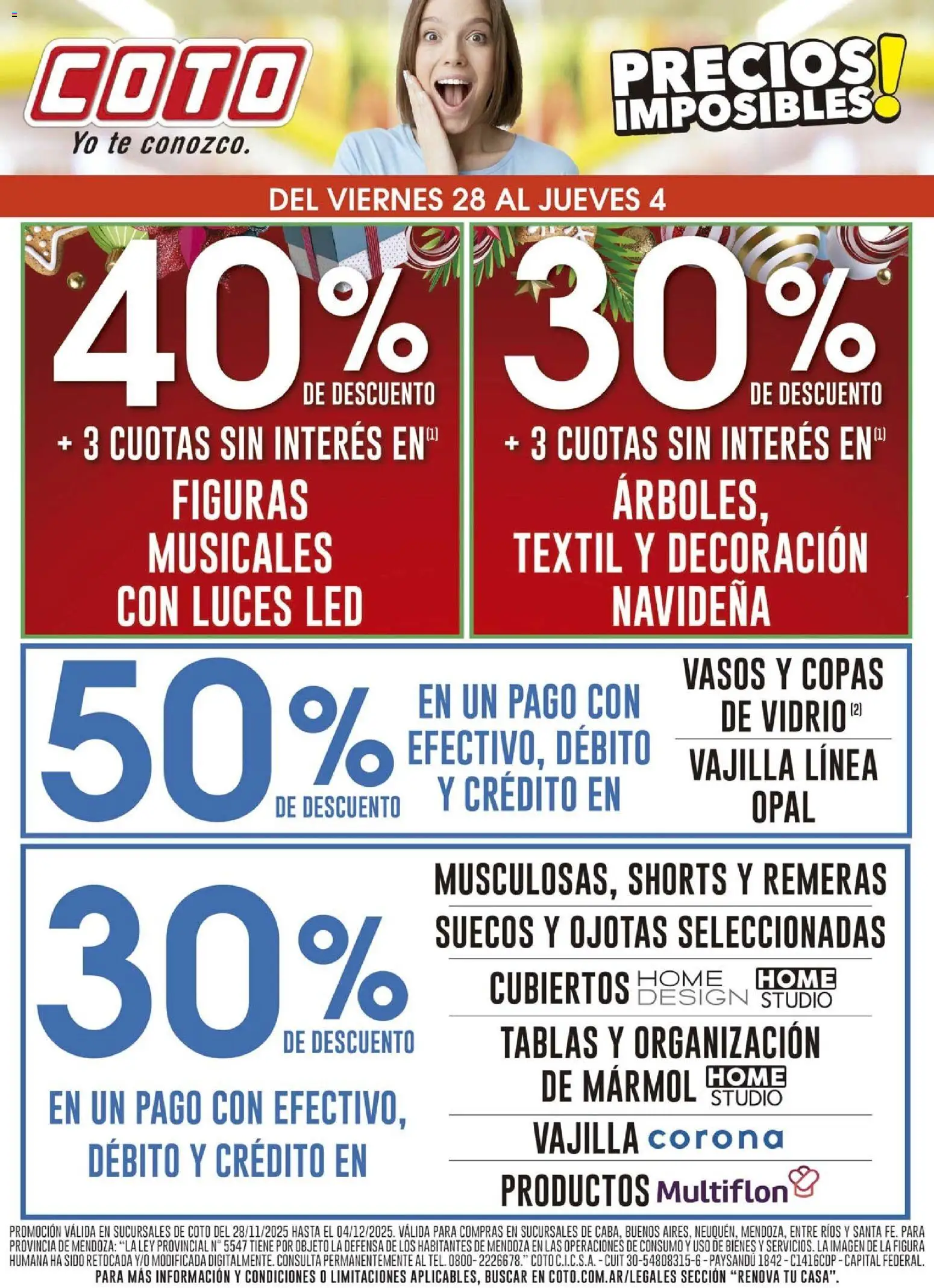 Coto - Renova │ válido desde el 28.11.2025 | Página: 1 | Productos: Ojotas, Té, Vasos