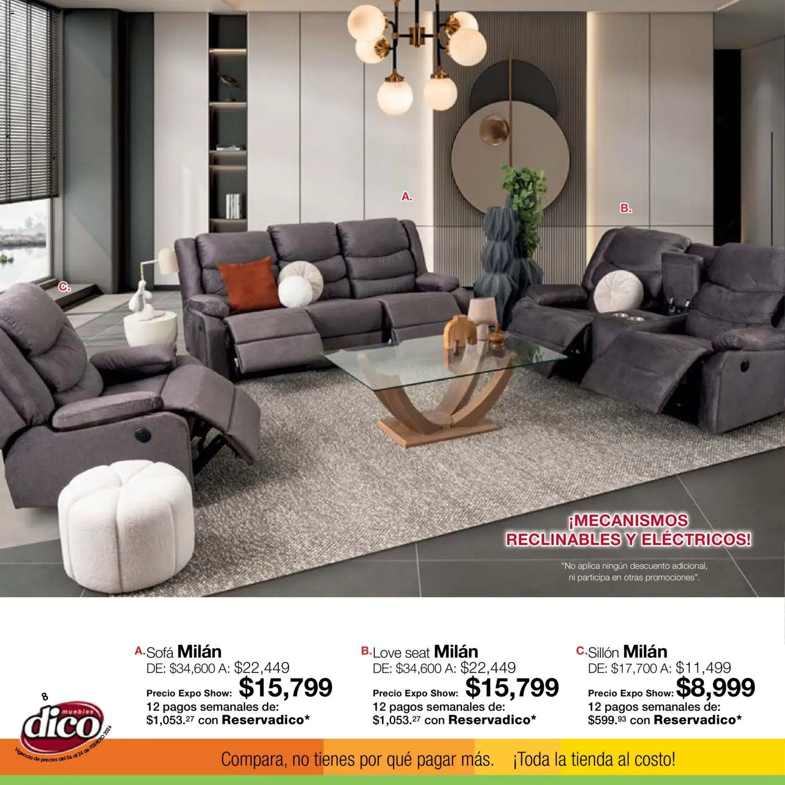 Nuevas ofertas de Muebles Dico válidas en toda la República Mexicana desde el 06.02.2026. ¡Encuentra las mejores ofertas en Muebles Dico catálogo Expo Show! | Página: 8