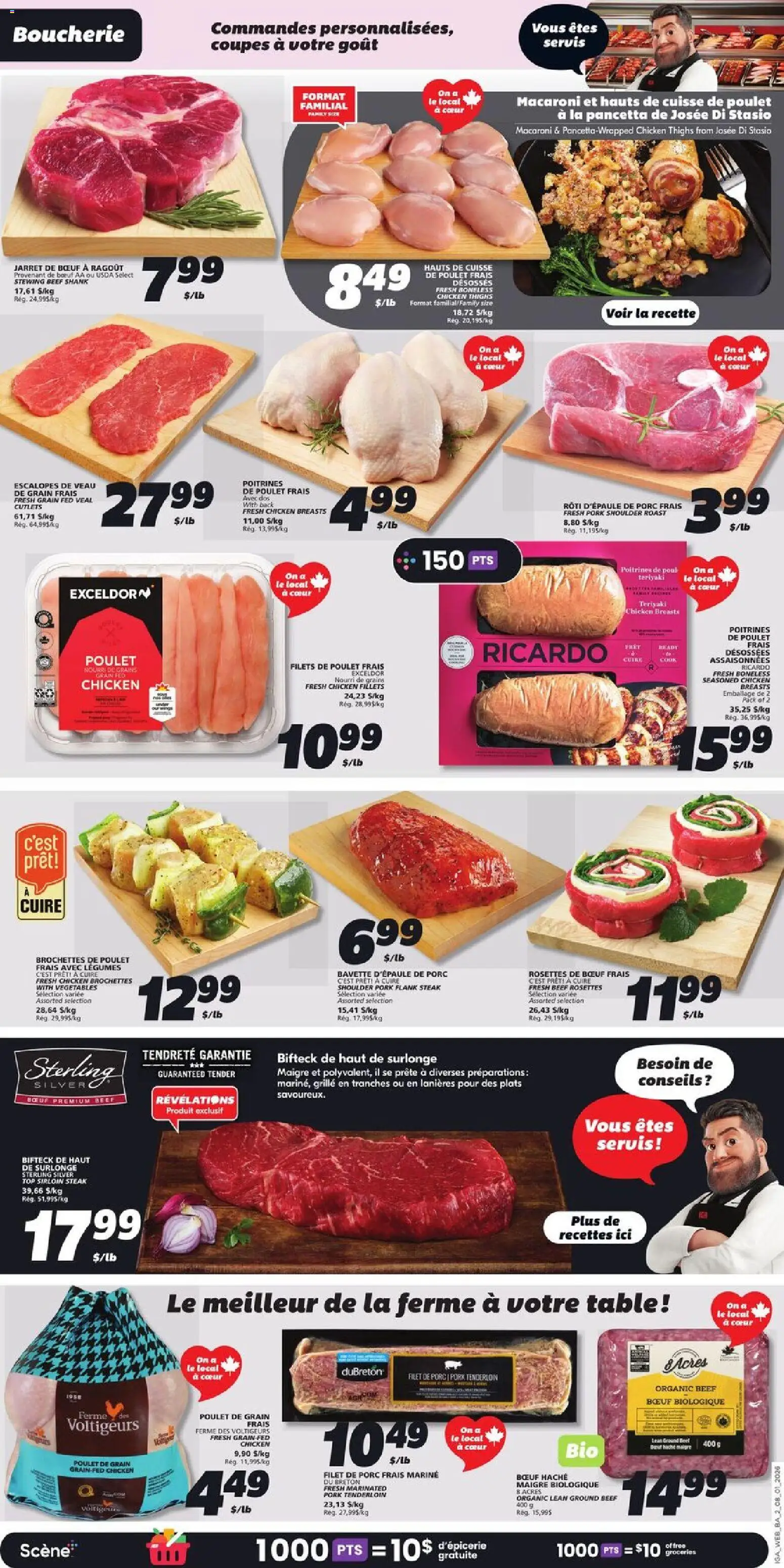 IGA flyer valid from 08.01.2026 | Page: 4 | Products: Beef, Table, Chicken, Pork