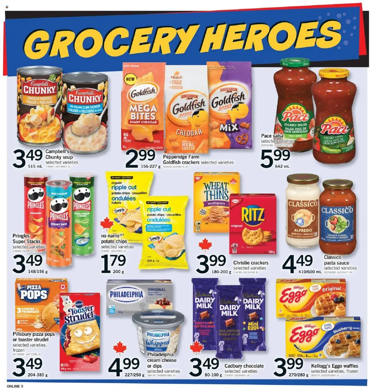 Fortinos flyer valid from 25.09.2025 | Page: 9 | Products: Sour cream, Chips, Toaster, Eggs