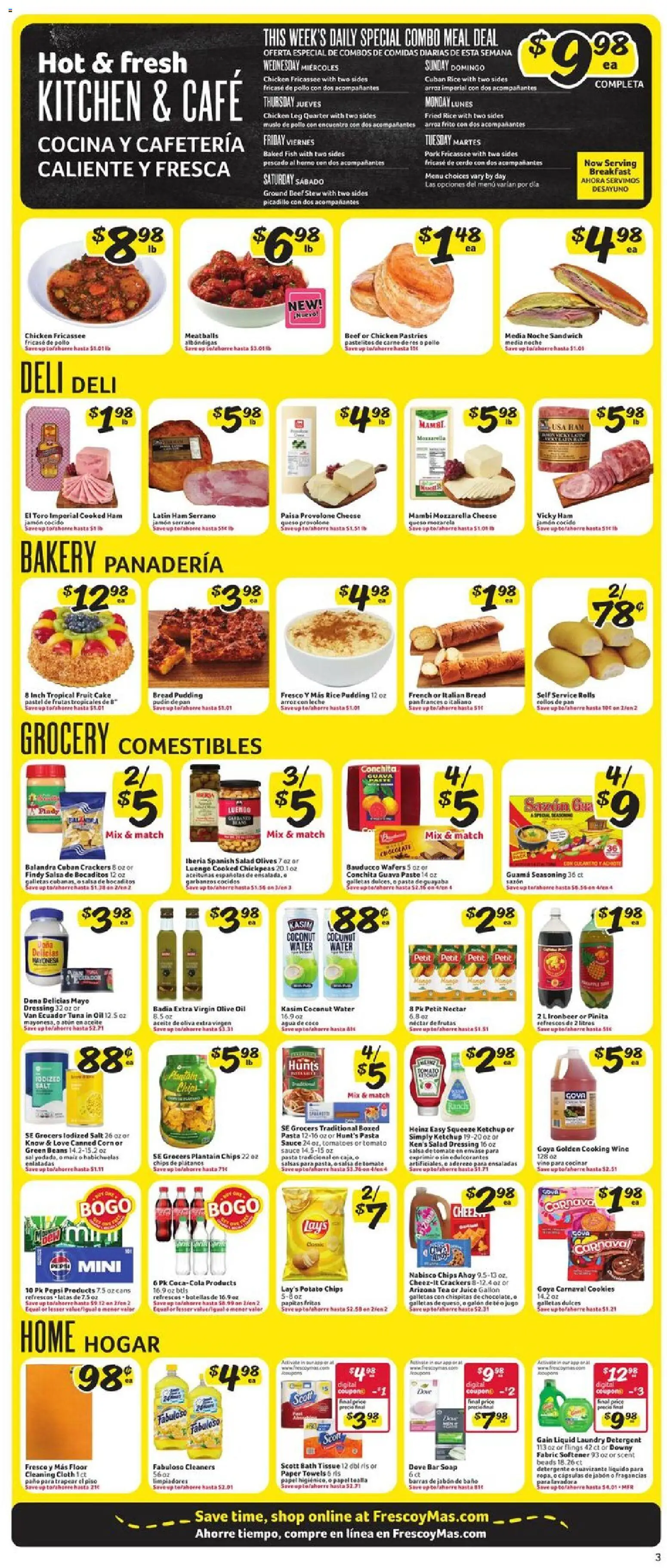 Fresco y Más Weekly Ad - valid from 14.01.2026 | Page: 4 | Products: Soap, Pork, Detergent, Cookies