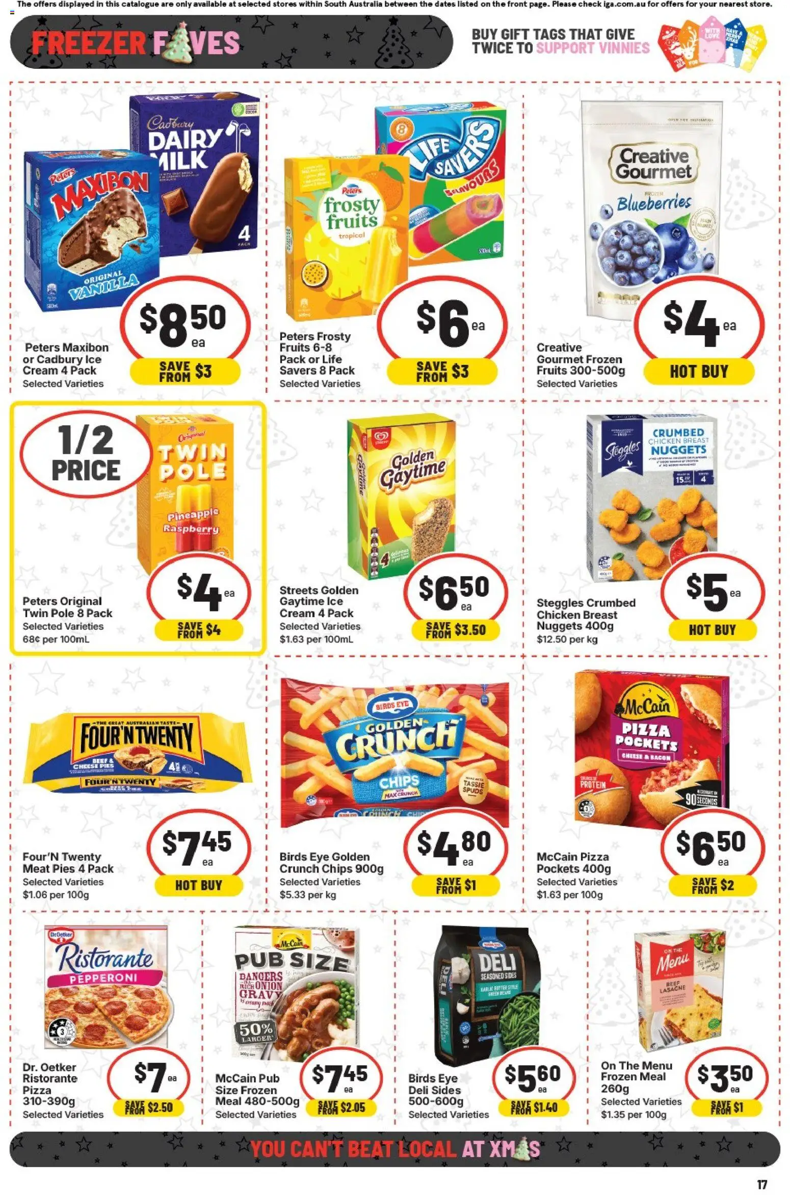 IGA catalogue - valid from 26.11.2025 | Page: 13 | Products: Meat, Chips, Blueberries, Freezer