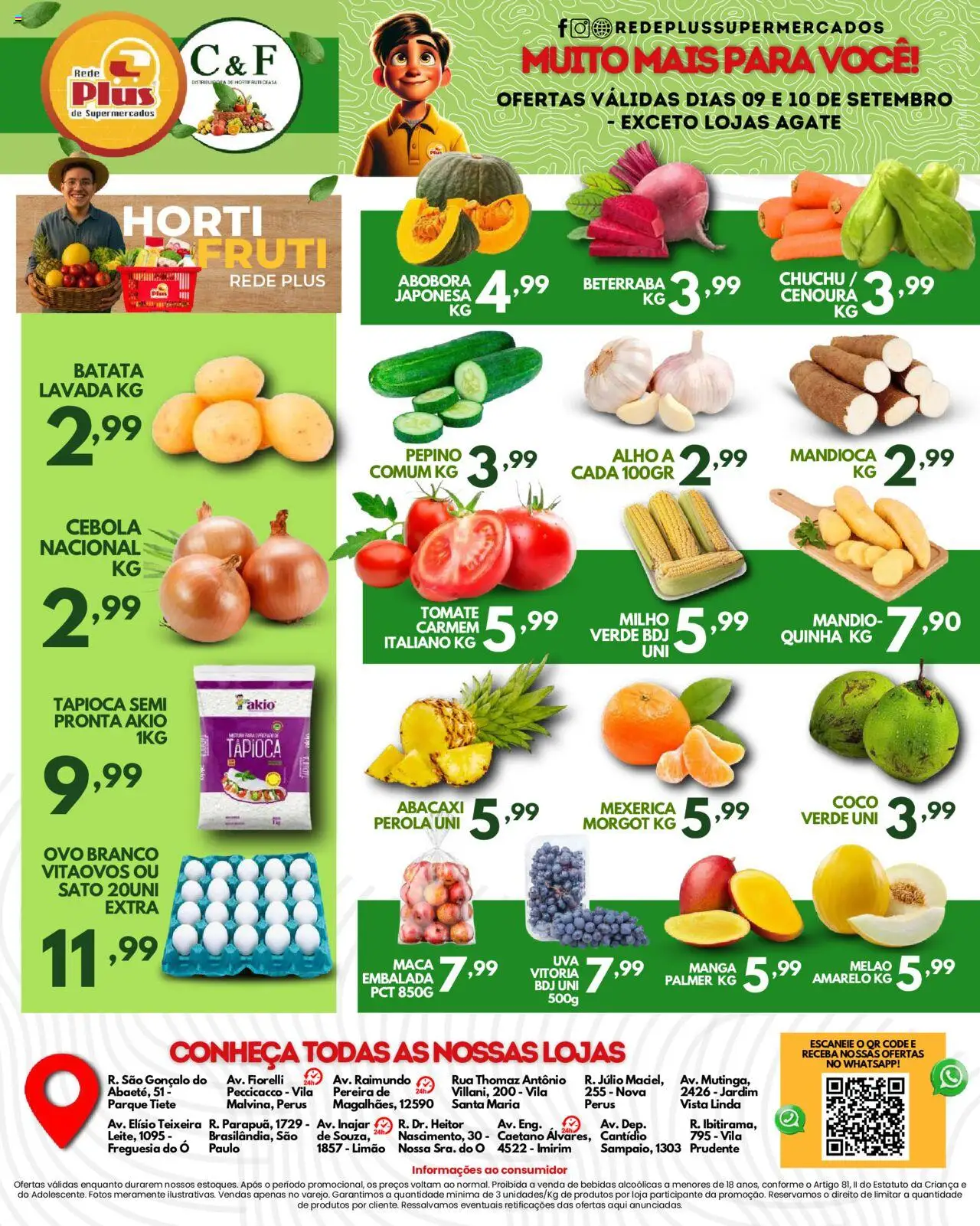Rede Plus Supermercados Folheto - válido de 08.09.2025 | Página: 4 | Produtos: Coco, Chuchu, Beterraba, Tapioca
