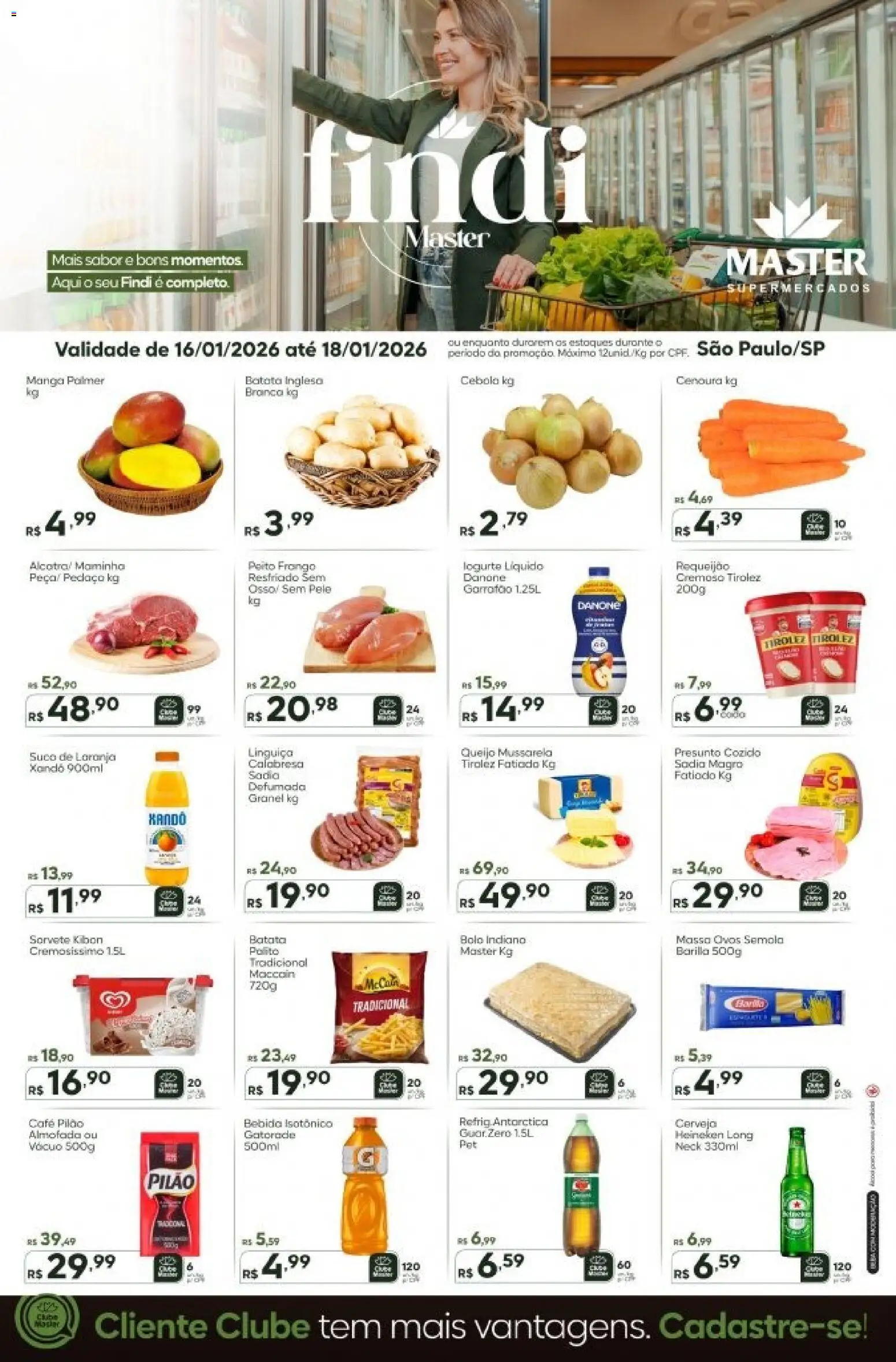 Master Folheto - válido de 16.01.2026 | Página: 1 | Produtos: Cebola, Café, Massa, Batata