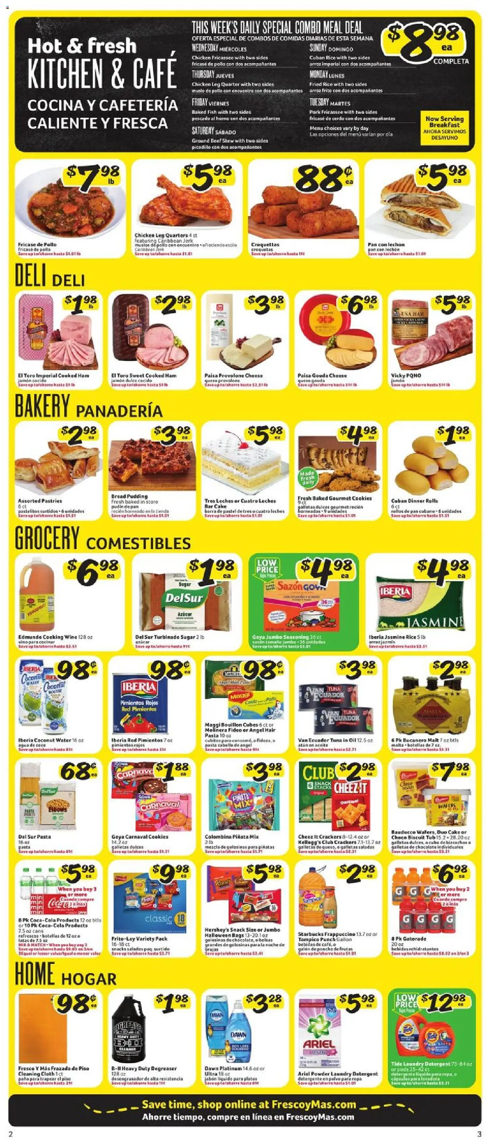 Fresco y Más Weekly Ad - valid from 22.10.2025 | Page: 4 | Products: Powder, Chocolate, Rice, Fish