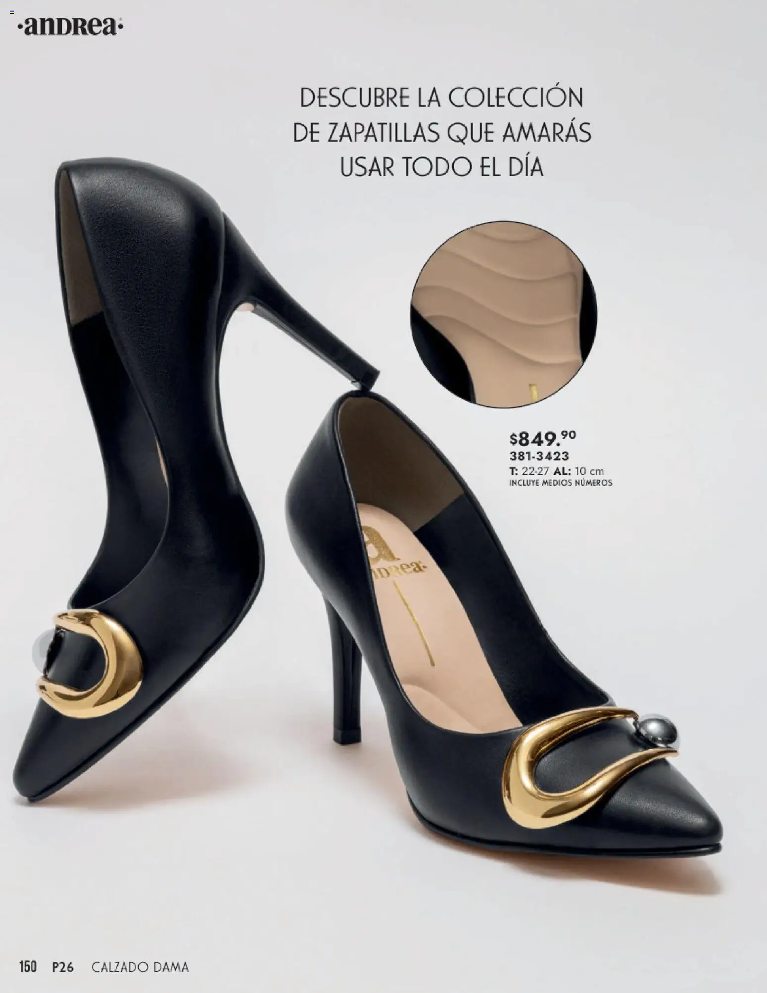 Nuevas ofertas de Andrea válidas en toda la República Mexicana desde el 25.01.2026. ¡Encuentra las mejores ofertas en Andrea catálogo Calzado Dama! | Página: 150 | Productos: Zapatillas