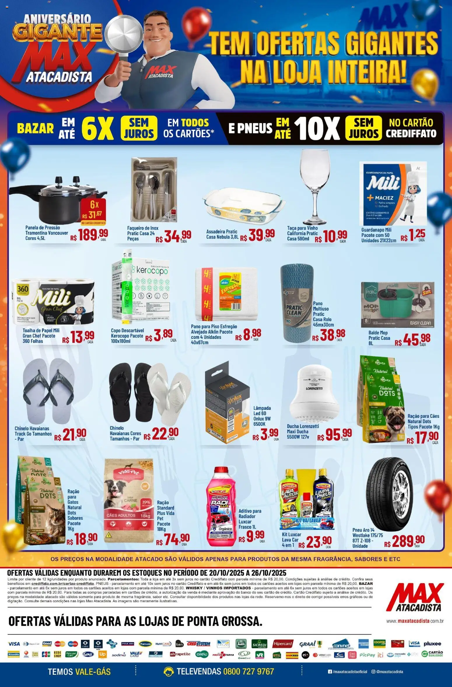 Max Atacadista Folheto - válido de 20.10.2025 | Página: 8 | Produtos: Lâmpada, Banco, Esfregão, Guardanapo