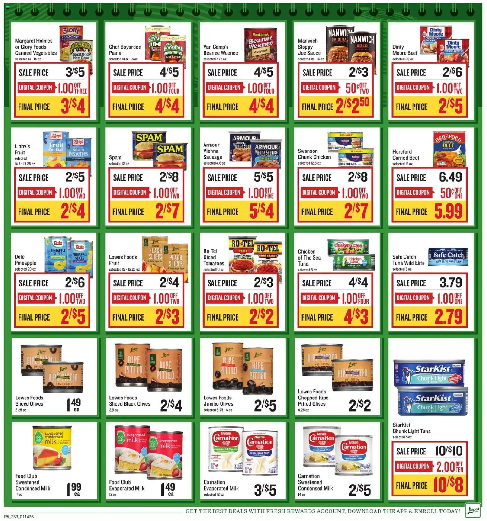 Lowes Foods Weekly Ad - GA - valid from 14.01.2026 | Page: 7 | Products: Safe, Milk, Sausage, Peach