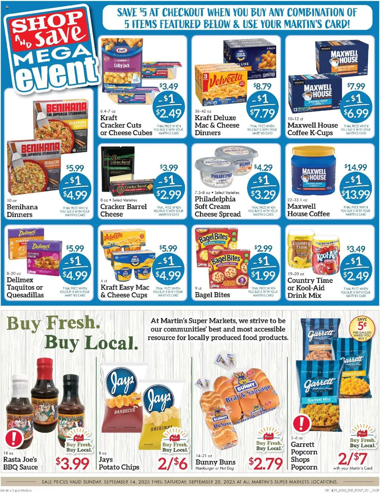 Martin’s Weekly Ad - valid from 14.09.2025 | Page: 7 | Products: Cheese, Rice, Cream, Sausage