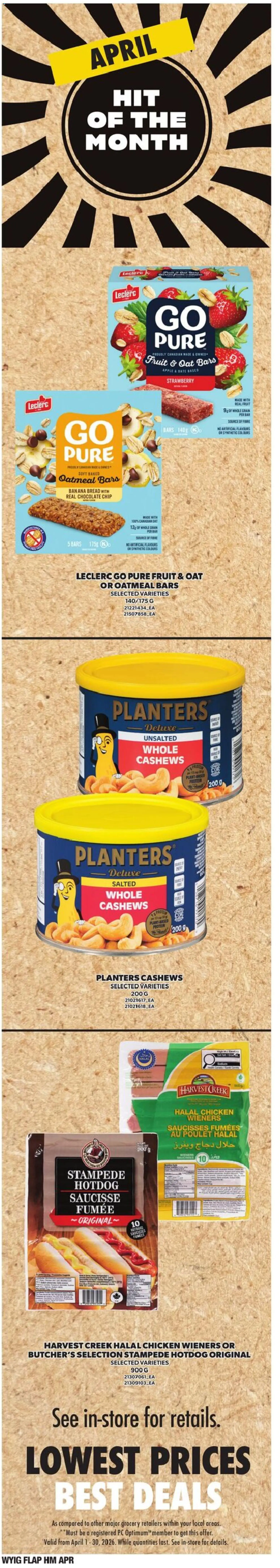 Loblaws flyer valid from 23.04.2026 | Page: 9 | Products: PC, Bread, Chocolate, Chicken