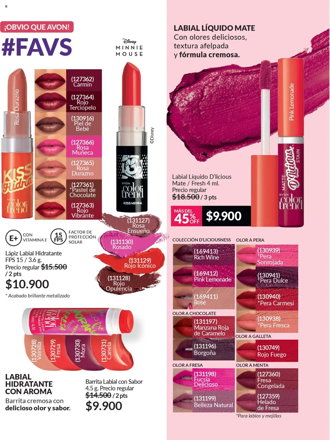 Avon revista - valida desde el 12.09.2025 | Página: 41 | Productos: Helado, Fresa, Manzana, Lápiz labial