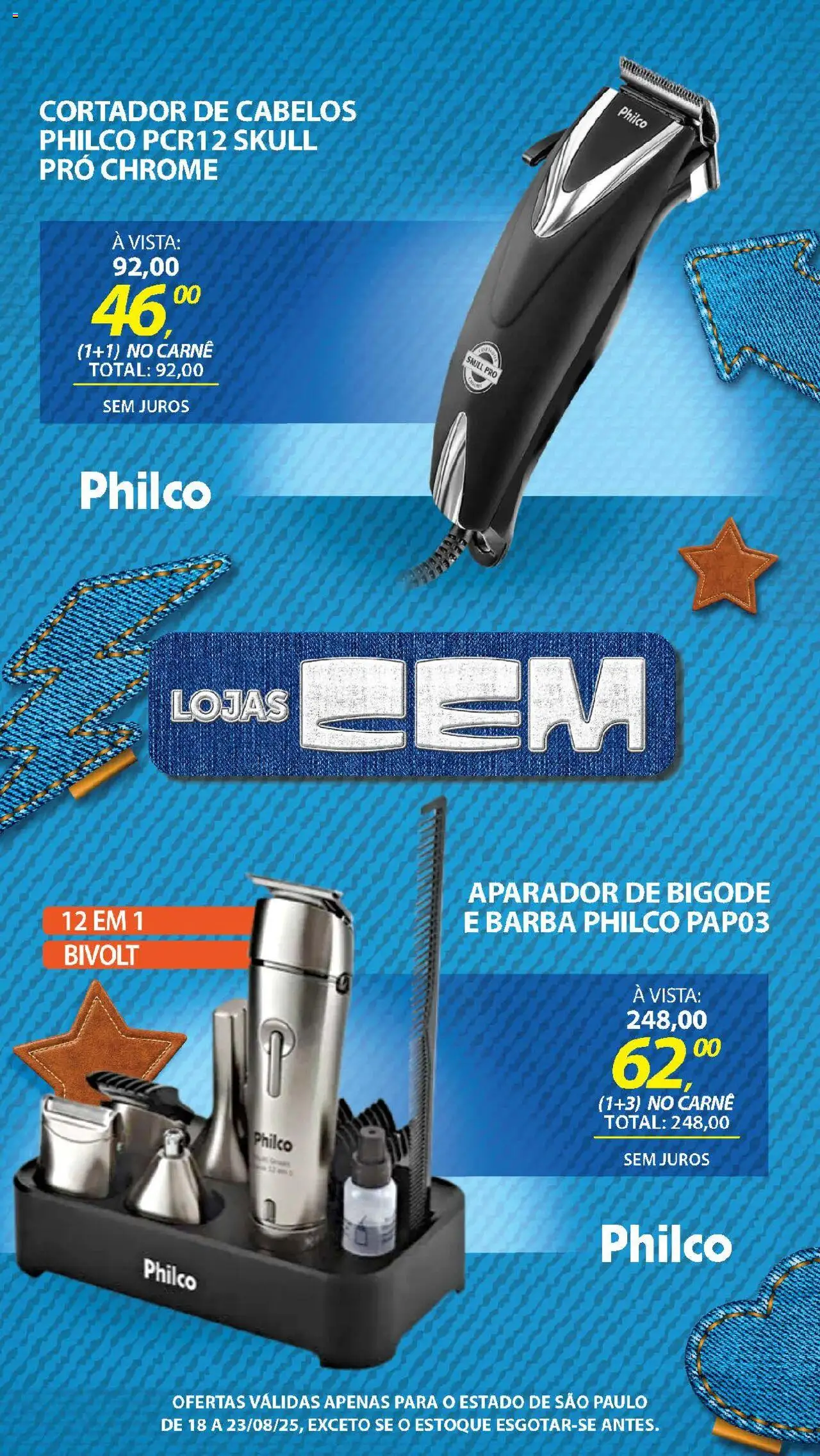 Lojas Cem Folheto - válido de 18.08.2025 | Página: 64 | Produtos: Aparador, Carne, Cortador