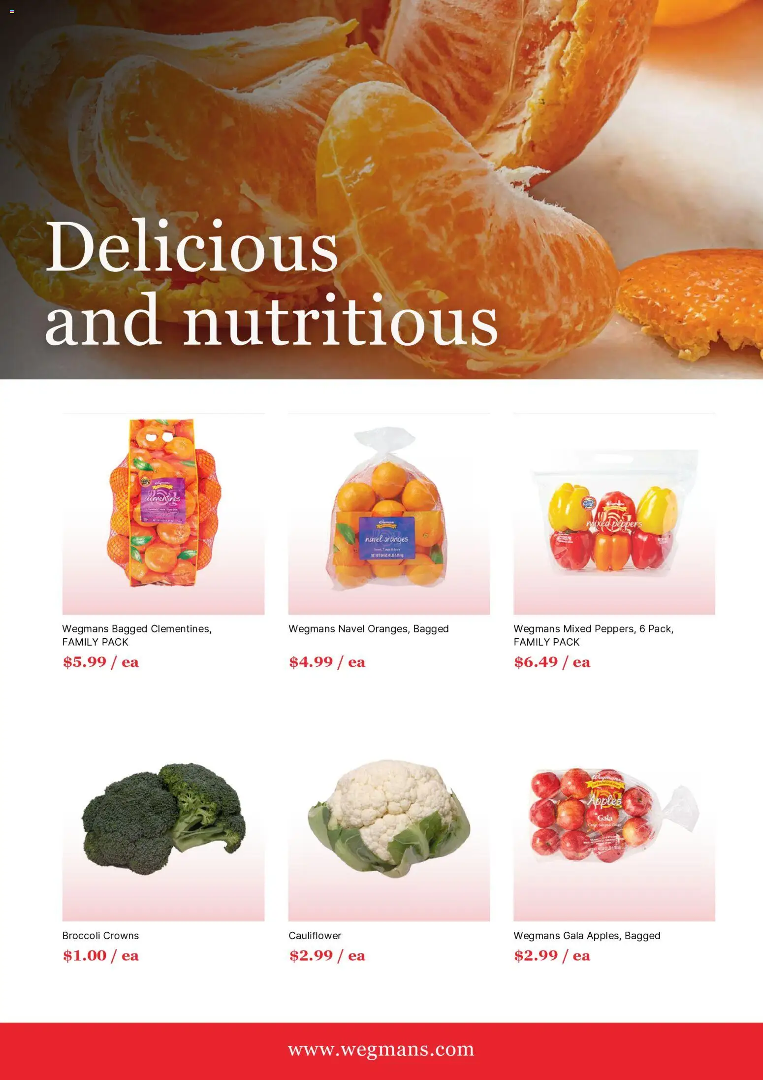 Wegmans Monthly Ad - valid from 01.01.2026 | Page: 2 | Products: Broccoli, Crowns, Cauliflower
