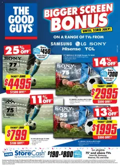 Preview of The Good Guys Bigger Screen Bonus - valid from 16.07.2025
