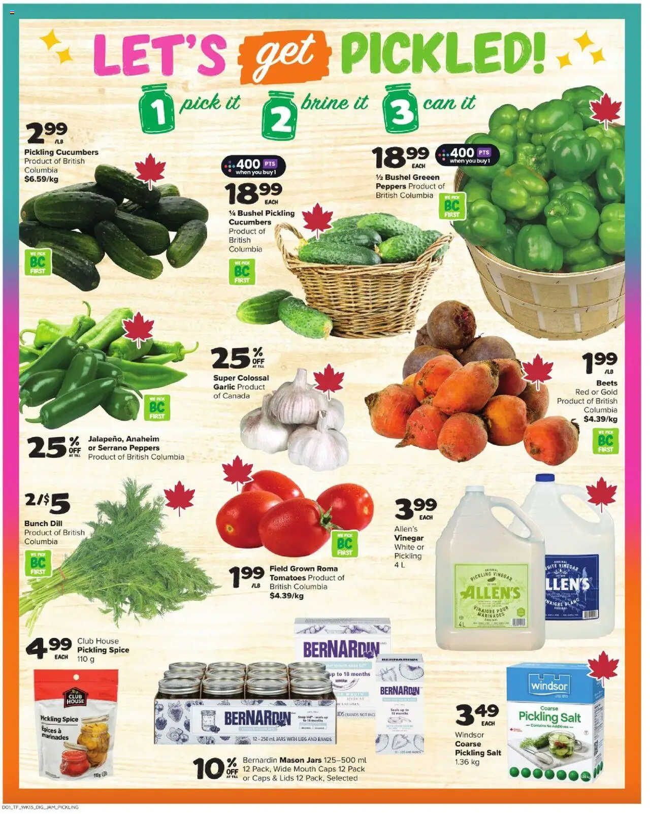 Thrifty Foods flyer valid from 07.08.2025 | Page: 14 | Products: Cucumbers, Tomatoes