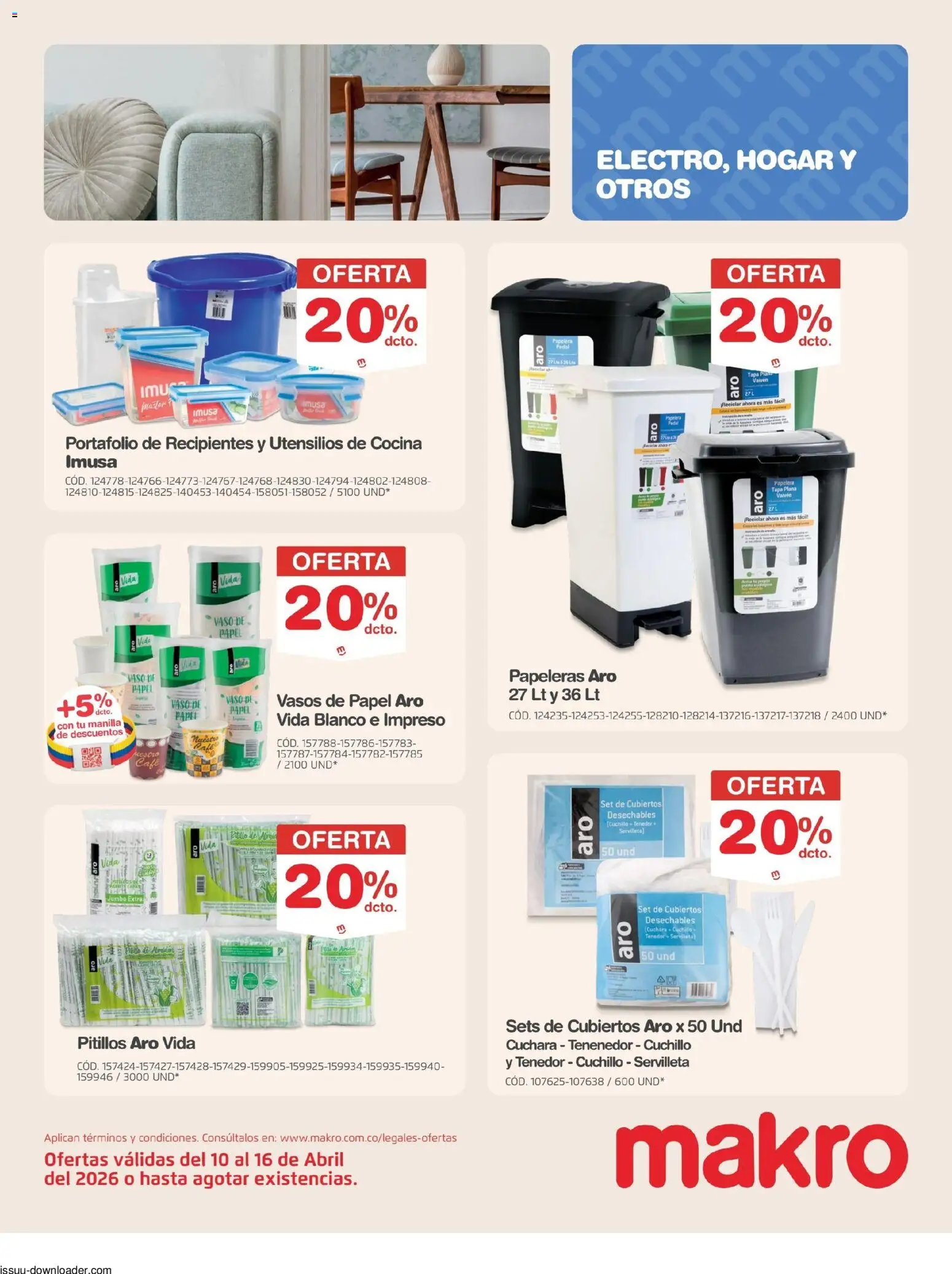 Makro revista - valida desde el 10.04.2026 | Página: 25 | Productos: Vasos, Utensilios de cocina, Cuchara, Cuchillo