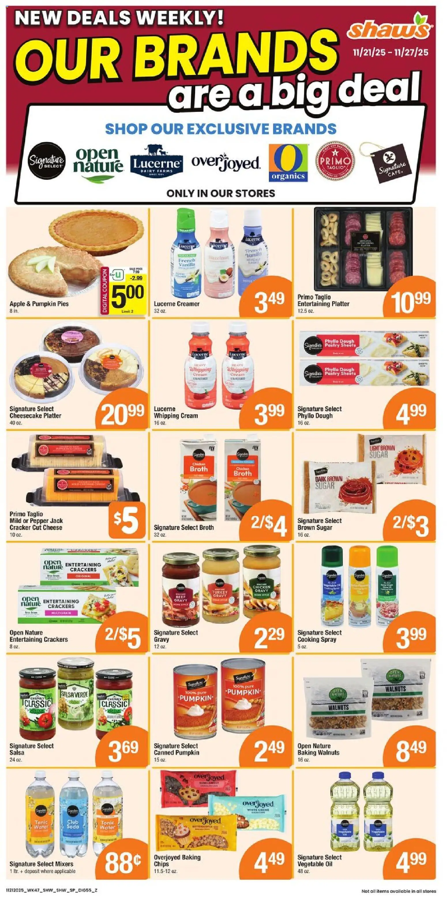 Shaw's Weekly Ad - NH - valid from 21.11.2025 | Page: 9 | Products: Cheese, Cream, Sugar, Pepper