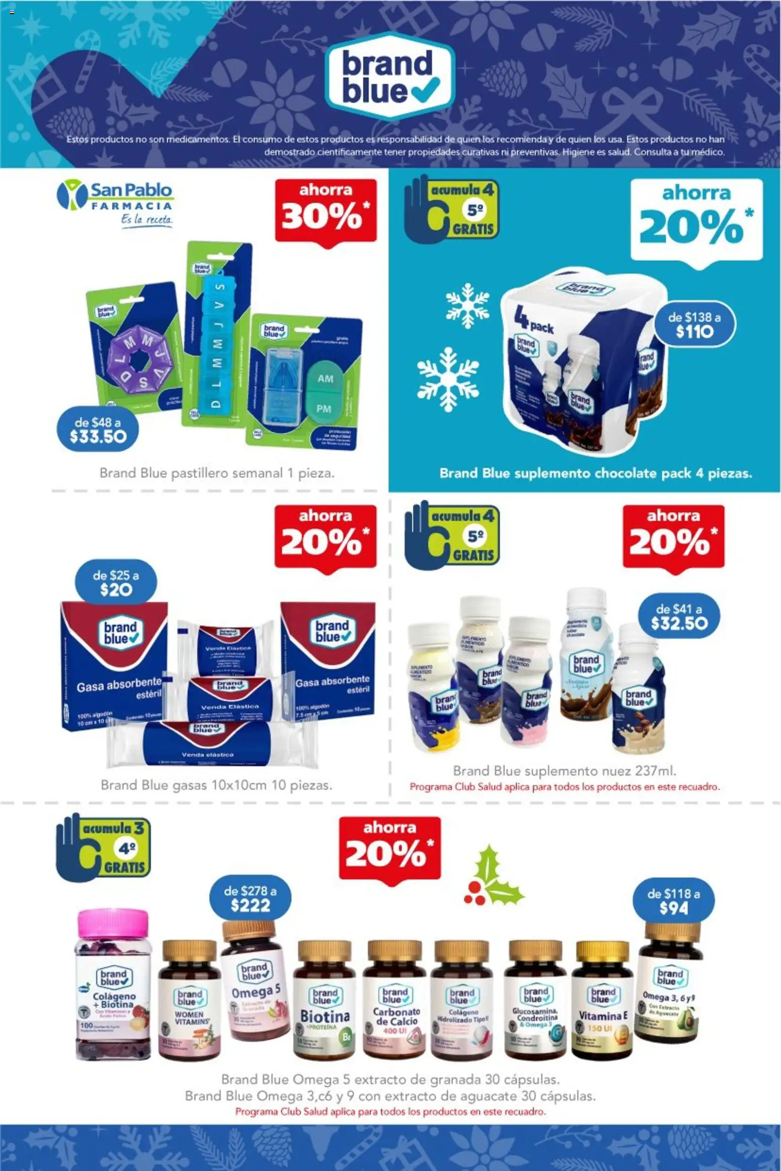 Nuevas ofertas de Farmacia San Pablo válidas en toda la República Mexicana desde el 21.12.2025. ¡Encuentra las mejores ofertas en Farmacia San Pablo catálogo! | Página: 5 | Productos: Aguacate, Chocolate, Nuez, Algodón