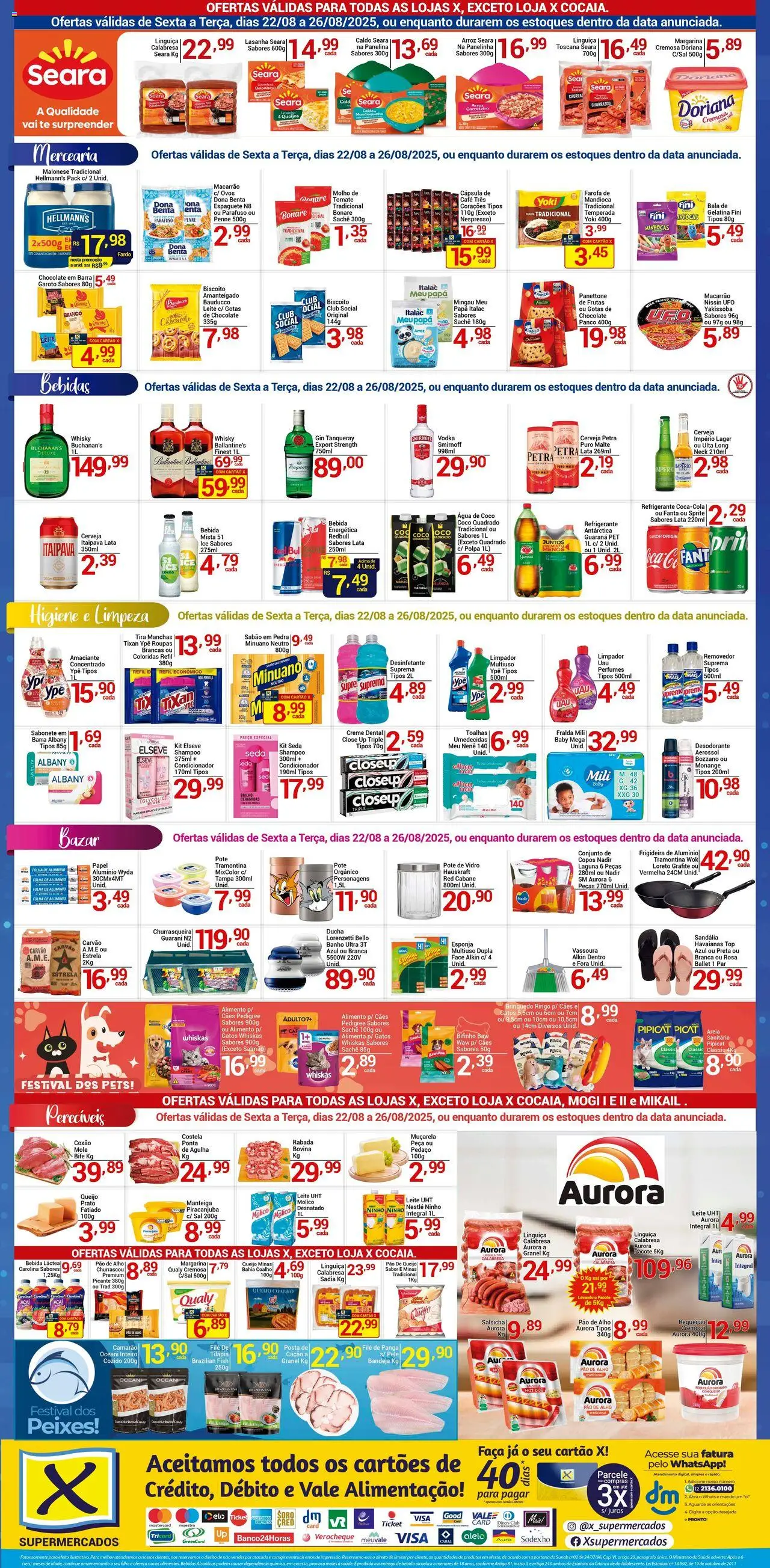 X Supermercados Folheto - válido de 22.08.2025 | Página: 2 | Produtos: Condicionador, Lasanha, Amaciante, Churrasqueira