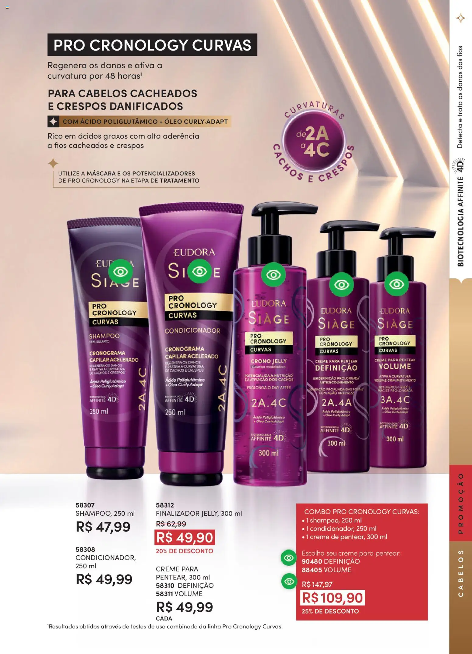 Eudora Folheto - válido de 19.02.2026 | Página: 19 | Produtos: Shampoo, Óleo, Creme para pentear, Gelatina