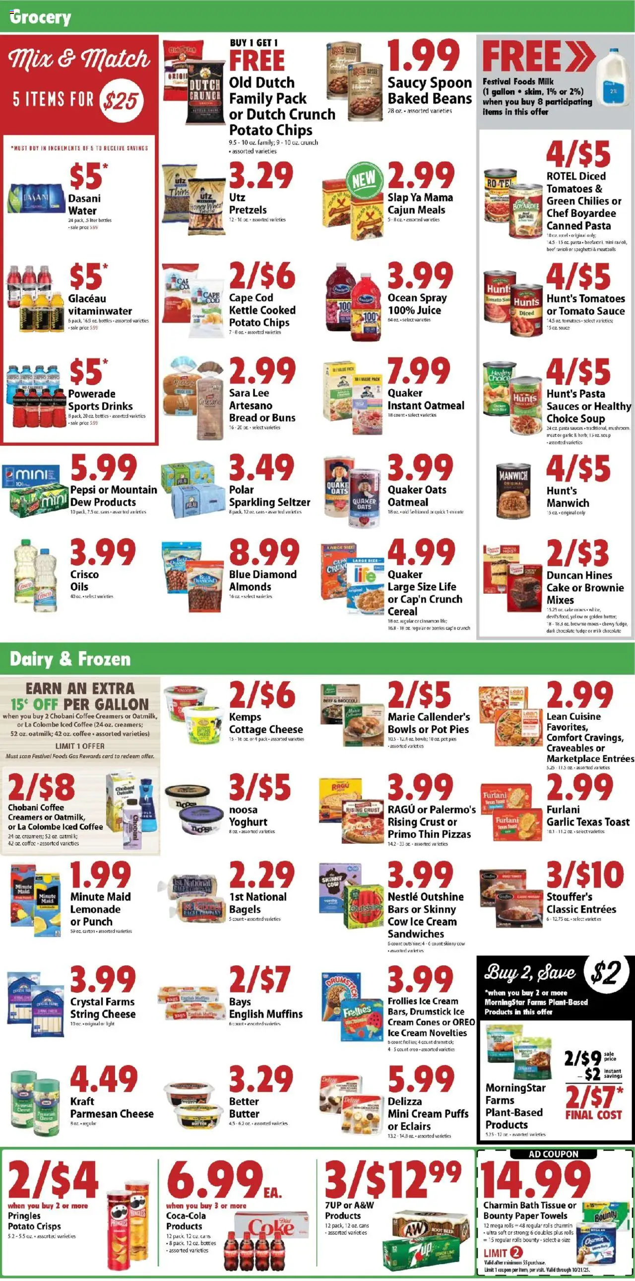 Festival Foods Weekly Ad - valid from 15.10.2025 | Page: 4 | Products: Bath, Bread, Tomatoes, Pasta
