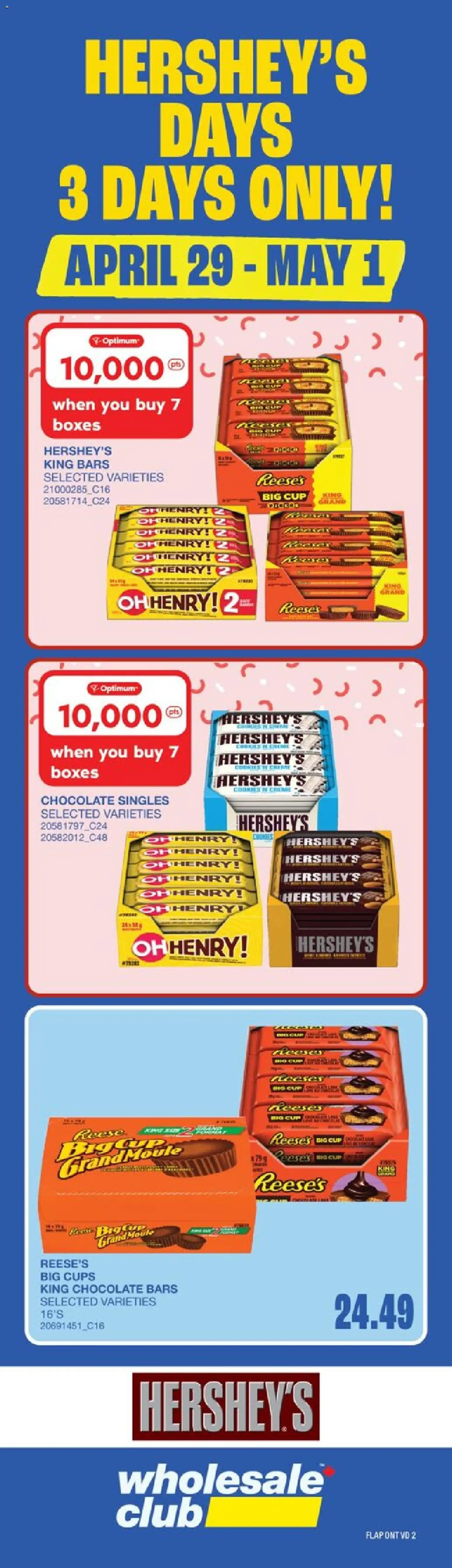 Wholesale Club flyer valid from 23.04.2026 | Page: 1 | Products: Chips, Nuts, Case, Cheese