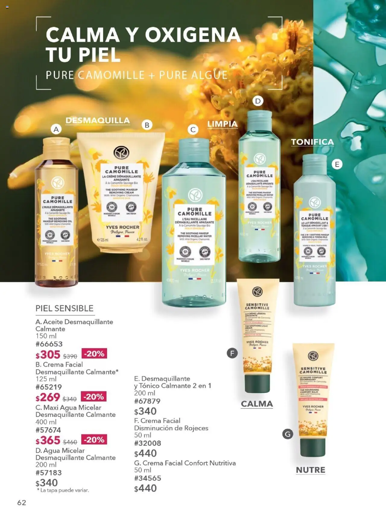 Nuevas ofertas de Yves Rocher válidas en toda la República Mexicana desde el 28.10.2025. ¡Encuentra las mejores ofertas en Yves Rocher - Campaña 15 2025! | Página: 62 | Productos: Crema, Agua, Aceite, Agua micelar
