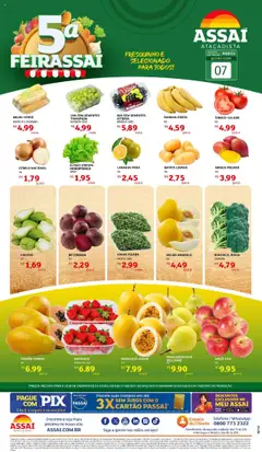 Assaí Atacadista Folheto - válido de 07.08.2025 | Página: 1 | Produtos: Cebola, Batata, Telefone, Couve