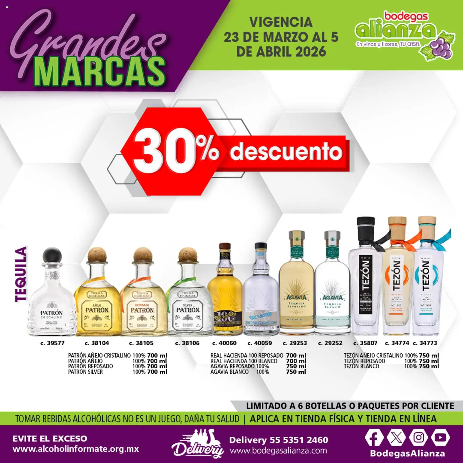 Nuevas ofertas de Bodegas Alianza válidas en toda la República Mexicana desde el 23.03.2026. ¡Encuentra las mejores ofertas en Bodegas Alianza catálogo Grandes Marcas! | Página: 3 | Productos: Tequila