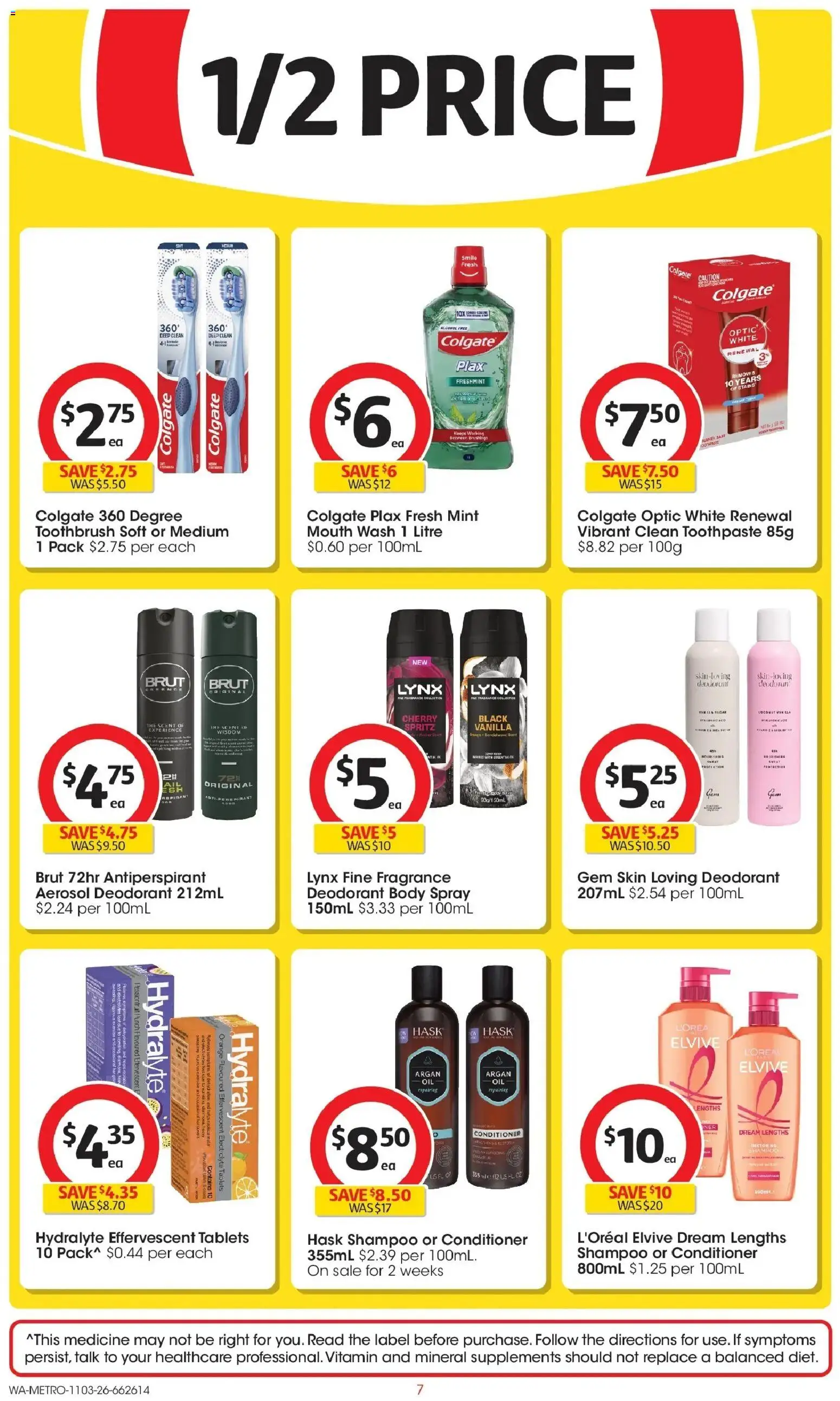 Coles catalogue - valid from 10.03.2026 | Page: 7 | Products: Fragrance, Conditioner, Antiperspirant, Toothpaste