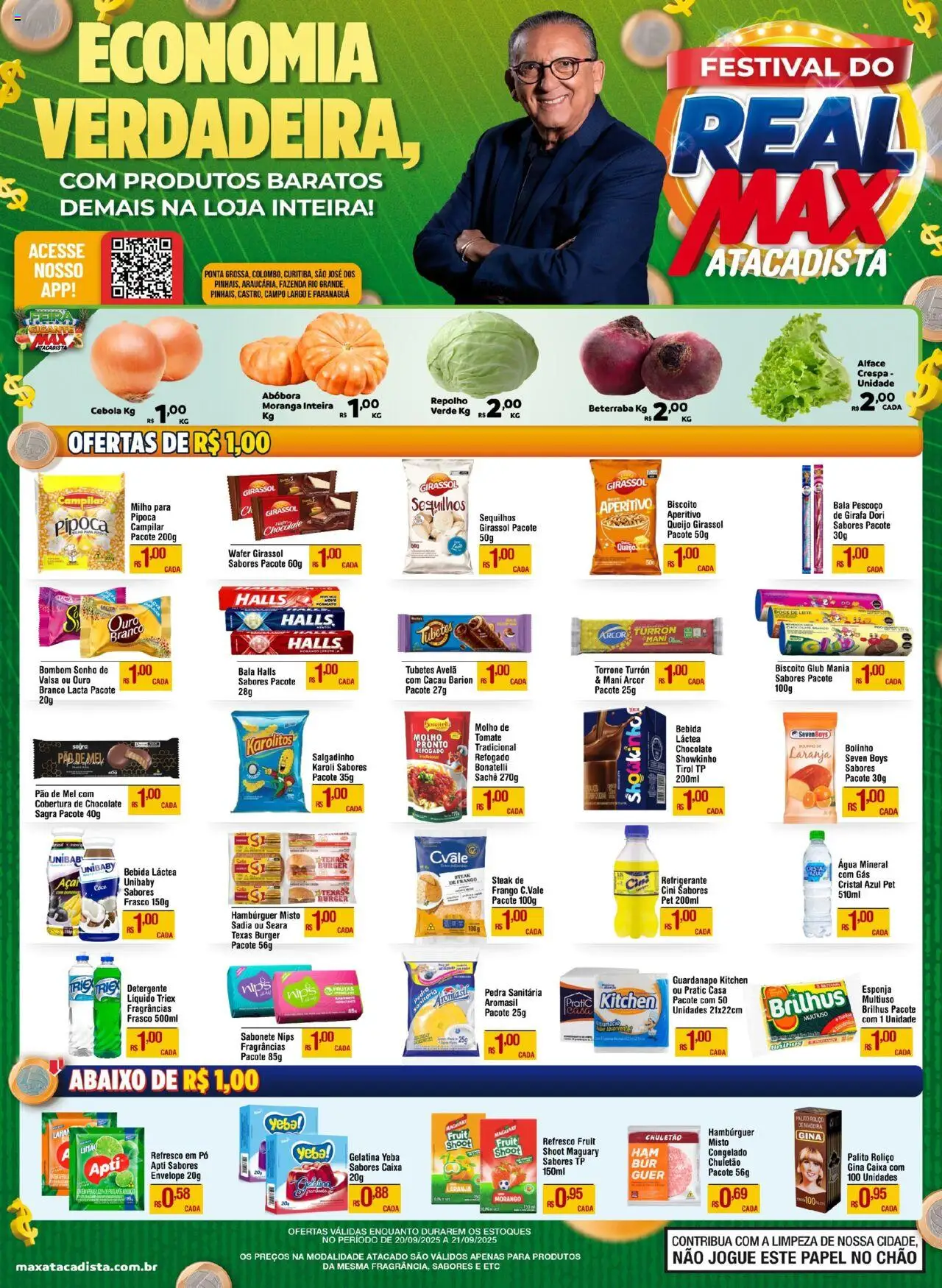Max Atacadista Folheto - válido de 20.09.2025 | Página: 1 | Produtos: Pó, Biscoito, Hambúrguer, Guardanapo