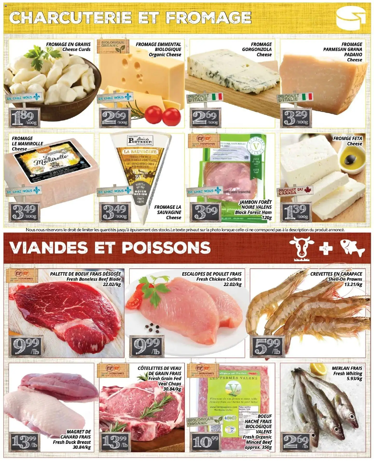 Pa Supermarché flyer valid from 16.02.2026 | Page: 3 | Products: Table, Cheese, Ham, Chicken