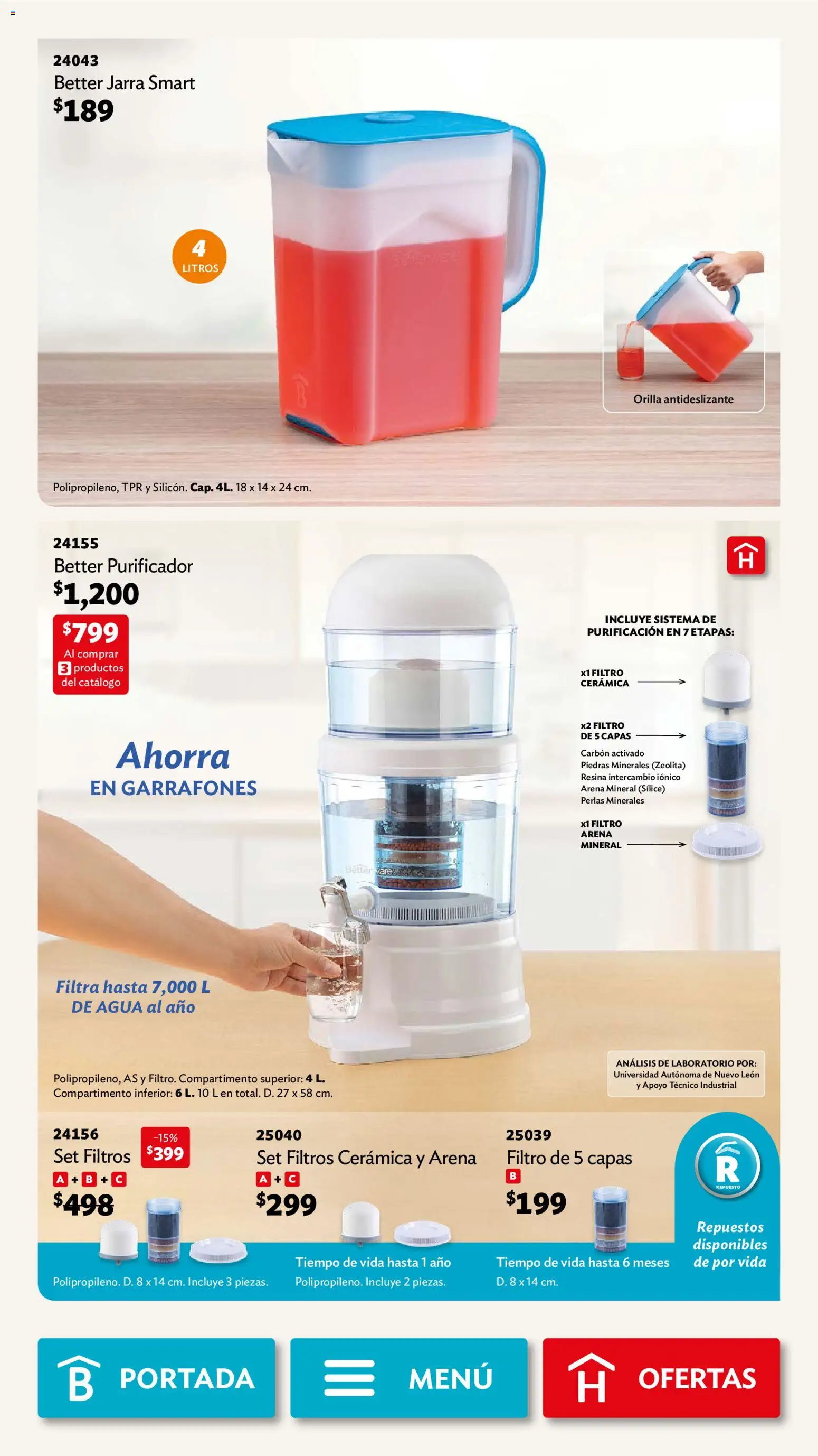 Nuevas ofertas de Betterware válidas en toda la República Mexicana desde el 03.11.2025. ¡Encuentra las mejores ofertas en Betterware campaña 11 2025! | Página: 78 | Productos: Agua, Purificador, Jarra